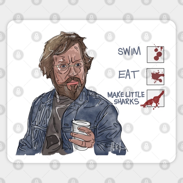 Hooper Knows Eating Machines Sticker by 51Deesigns
